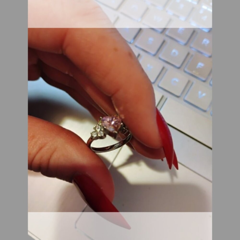 Pink heart ring - Picture 3 of 4